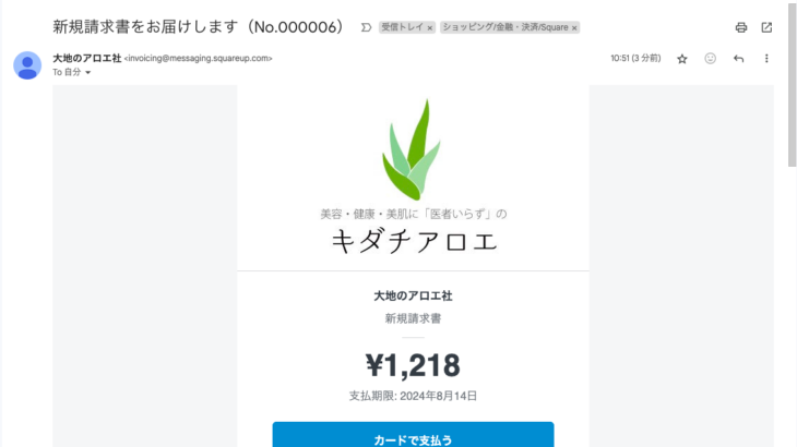 クレジットカード決済（Square）を導入しました